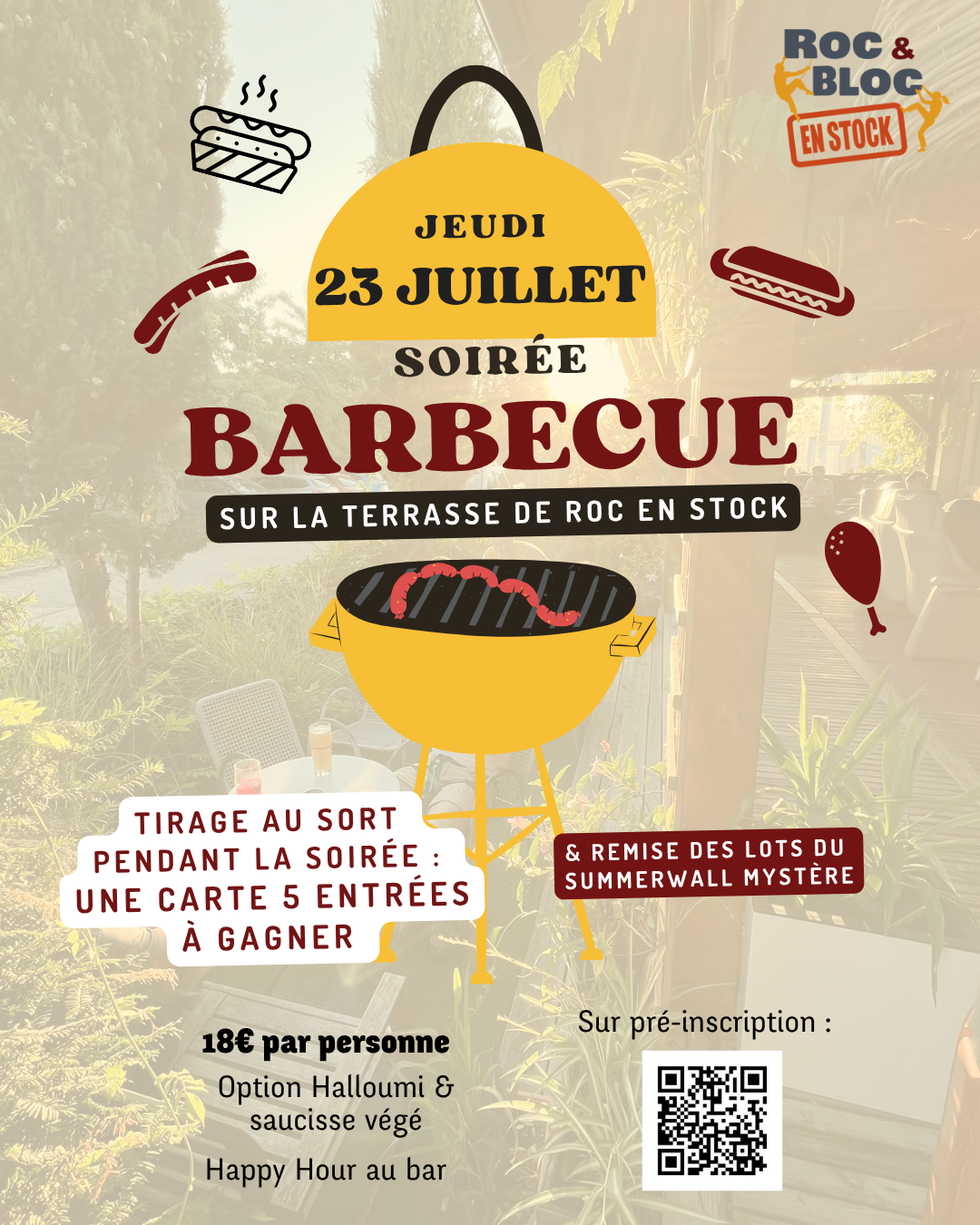 Flyer barbecue événement moderne et illustration marron jaune et rouge (Publication Instagram (45))-4